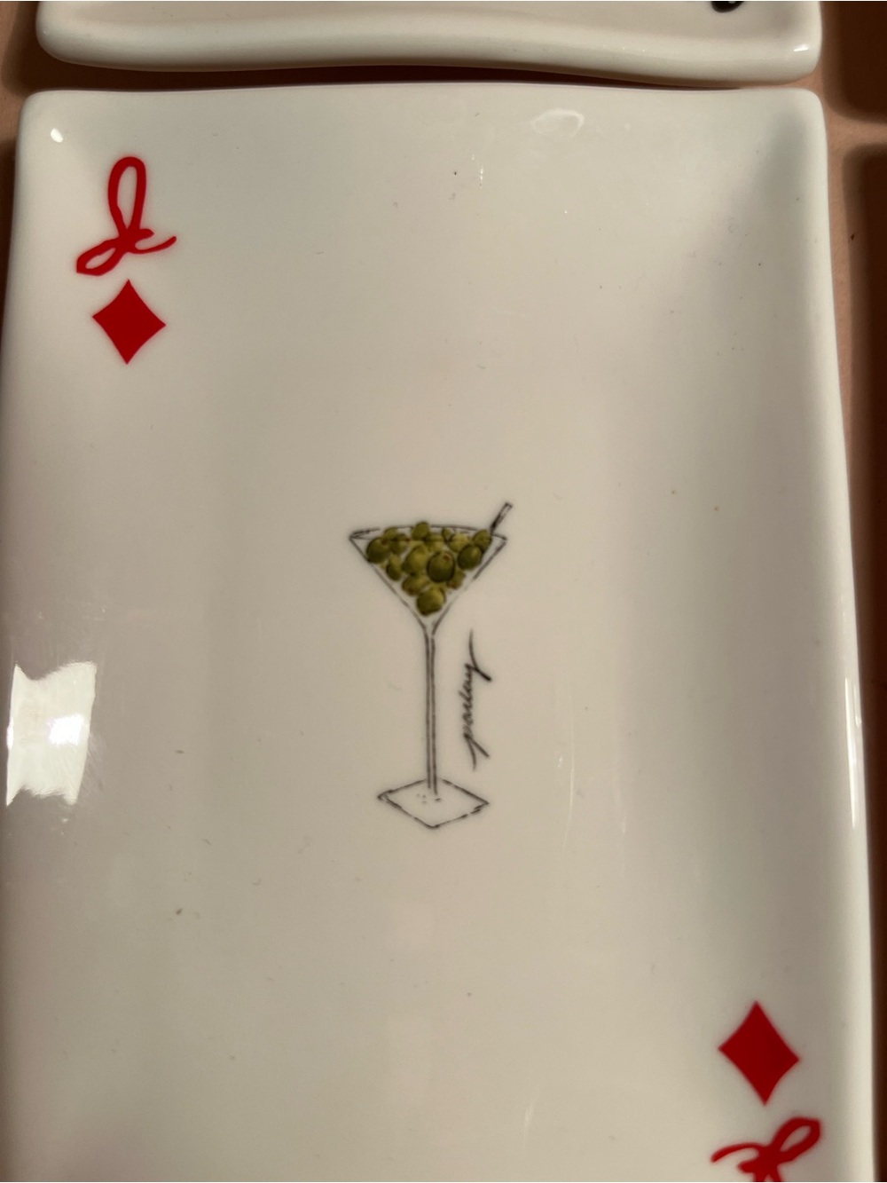Playing Card CeramicAccents decoration pieces / set of 4 - Picture 6 of 9